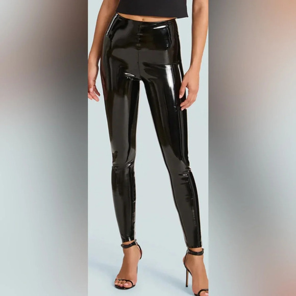 Commando Faux Patent Leather Leggings Black Size Medium - Picture 1 of 6
